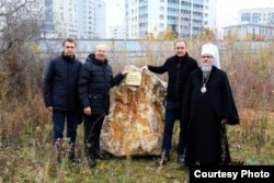 Закладка первого камня в строительство Храма Всех Святых