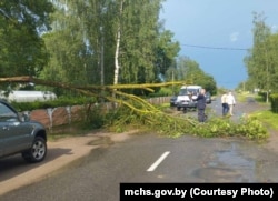 Наступствы прыроднай стыхіі ў Беларусі 19 чэрвеня 2024 году. Фота Міністэрства надзвычайных сытуацый