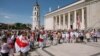 Архіўнае ілюстрацыйнае фота. Акцыя салідарнасьці зь беларускімі палітвязьнямі ў Вільні 21 траўня 2023 году
