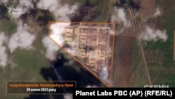 Снимки Старокрымского полигона со спутника Planet Labs за 19 июля 2023 года 