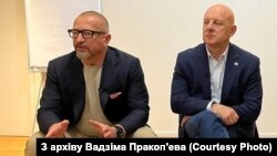 Вадзім Пракоп'еў і Валер Сахашчык. Архіўнае фота 