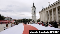 Акцыя беларусаў у Вільні, Літва. Архіўнае фота