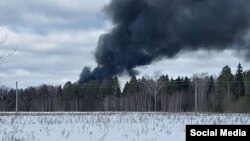 Месца падзеньня самалёта ў раёне Паўночнага аэрадрома горада Іванава