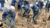 Kazakhstan - Clean-up operation on the place of mudslide. 8 Feb 2024