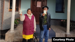 Kyrgyzstan. The couple returned from slavery in Kazakhstan.