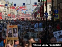 Акцыя «Бессмертный полк» у Пецярбурзе, 2019