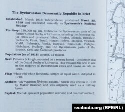 Інфармацыя пра БНР. З кн. Беларуская дзяржаўнасьць: Хрэстаматыя й бібліяграфія” / Апр. Вітаўт Кіпель і Зора Кіпель. Нью-Ёрк: БІНіМ, 1988