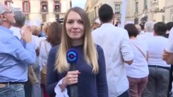 Митинги против итогов референдума в Каталонии (видео)