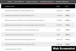 Список услуг ООО «Морис-центр» в Севастополе