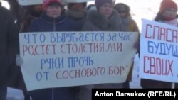 Митинг защитников леса