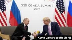 Уладзімір Пуцін і Дональд Трамп, Осака, 28 чэрвеня 2019