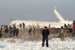 Алматы әуежайы маңына құлаған ұшақтың бір бөлігі. 27 желтоқсан 2019 жыл.