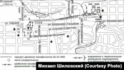 Маршрут движения манифестантов 20 октября 1905 г.