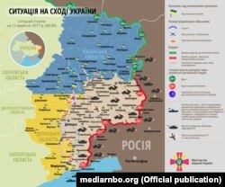 Сытуацыя ў зоне баявых дзеяньняў на Ўсходзе Ўкраіны 12 верасьня