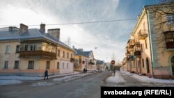 Архіўнае фота. Пасёлак Трактарнага завода ў Менску. Скрыжаваньне Чабатарова і Стаханаўскай