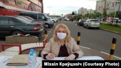 Сьвятлана Купрэева, сябра ініцыятыўнай групы Віктара Бабарыкі і каардынатар па адным з раёнаў Менску.