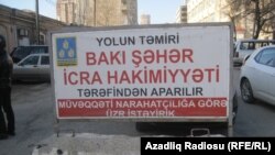 Bakı yollarının Avropa Oyunları üçün təkrar təmirindən görüntülər.