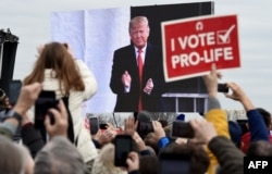 Сторонники Дональда Трампа на митинге в его поддержку