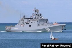 Расейскі вартавы карабель «Адмірал Макараў» у Чорным моры