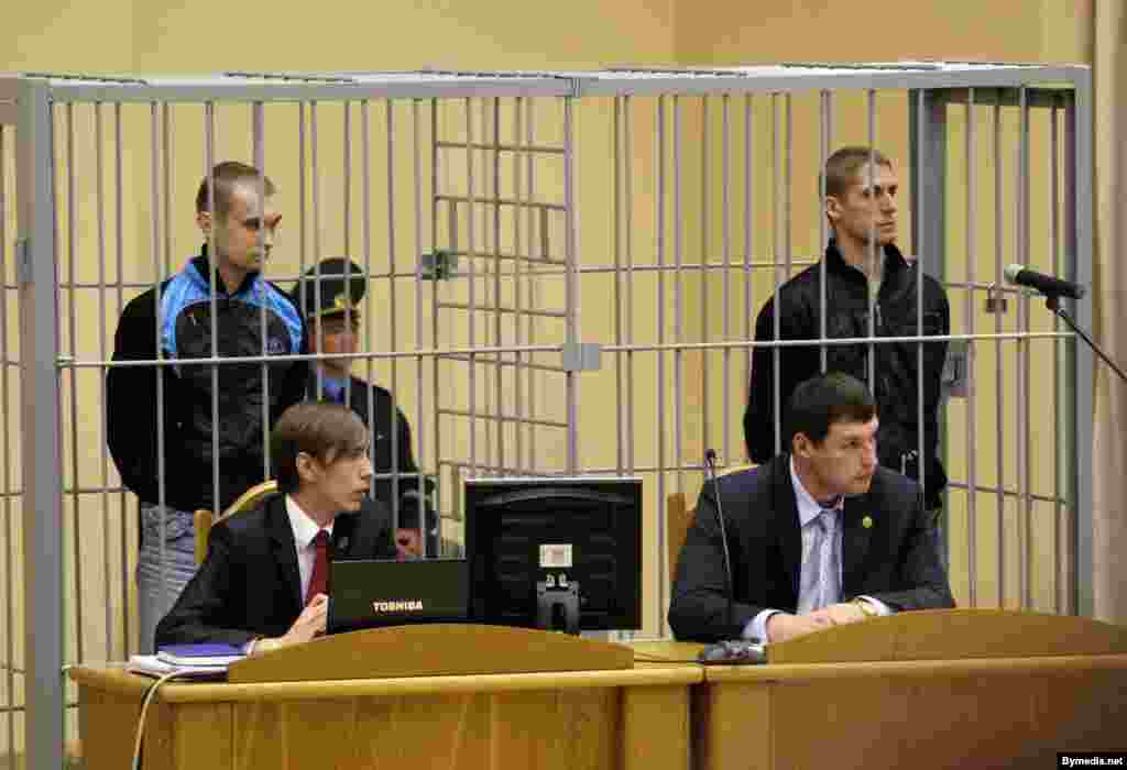 Belarus - The trial of Uladzislau Kavaleu, Dzmitri Kanavalau, who are accused of explosion in Minsk metro, Minsk, 15Sep2011.