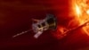 Ілюстрацыйная выява Parker Solar Probe каля Сонца