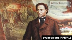 Кастусь Каліноўскі на літаграфіі з сэрыі «Славутыя асобы Беларусі». Аўтары: Ляілея Варэца, Валянцін Варэца