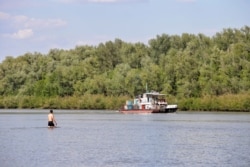 Жайық өзені. Орал қаласы, Батыс Қазақстан облысы. 26 маусым 2019 жыл.