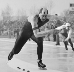 Беларускі канькабежац Ігар Жалязоўскі на Чэмпіянаце сьвету-1985