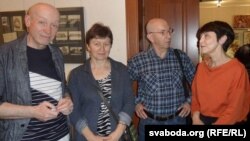 Вечаслаў Казакевіч і Леанід Галубовіч з жонкамі