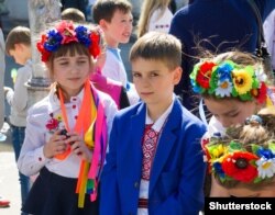 Украінскія школьнікі. Крывы Рог. 2017 год.