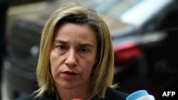 Belgium -- EU foreign policy chief Federica Mogherini