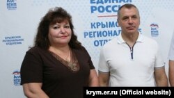 Ирина Черненко и спикер подконтрольного России парламента Крыма Владимир Константинов