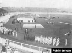 Парад зборных у 1908 годзе. Фота: Theodore Andrea Cook