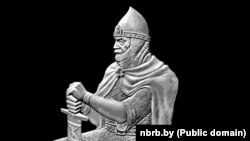 Глеб Усяславіч, князь менскі. Выява з манэты Нацыянальнага банку Беларусі «Глеб Менскі». Дызайн манэты: Сьвятлана Заскевіч