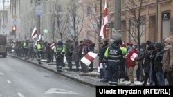 Пратэст у Менску супраць інтэграцыі з Расеяй, архіўнае фота