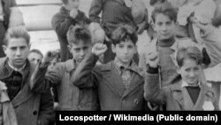 Испанские дети перед эвакуацией. Гражданская война в Испании, 1936-1939 