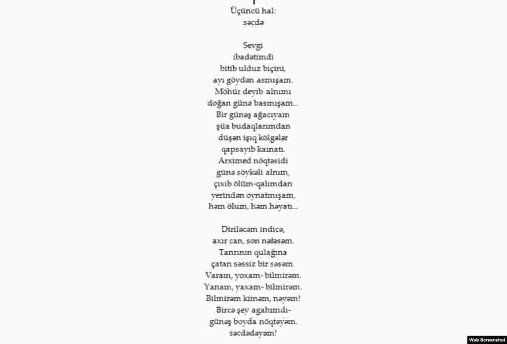 Azerbaijan - Poem by Azeri poet Asad Jahangir