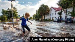 Залева ў Берасьці. Здымак Алега Малейкі