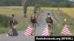 Мяжа з сэпаратысцкім рэгіёнам у Луганскай вобласьці Ўкраіны