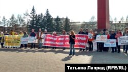 Митинг обманутых дольщиков в Красноярске