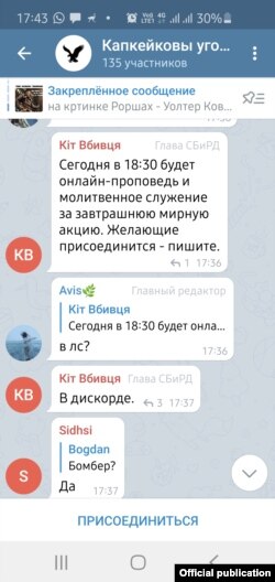 Переписка в чатах ультраправых