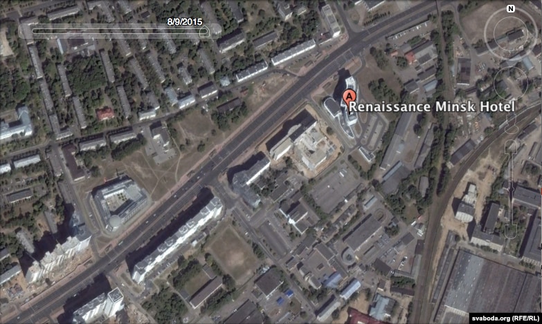 Belarus - photo of Minsk from satellite, Google Maps