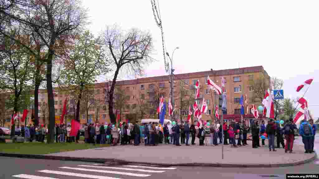 Belorus. Brest. M&uuml;xalifətin ke&ccedil;irdiyi mitinq. 1 may 2013