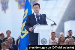 Владимир Зеленский, президент Украины, во время празднования Дня Независимости Украины, 24 августа 2021 года