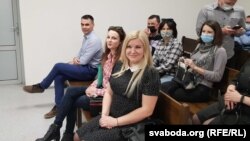 На лаве — Андрэй Колас, Вольга Завадзкая і Юлія Бодак